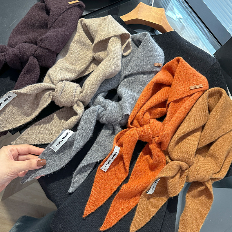 Cashmere Scarf - ニットスカーフ女性 100% ウール冬暖かいスカーフ明るいソリッドカラーデザイン厚みのあるショールソフトカシミヤパシュミナネック 2023 新しい