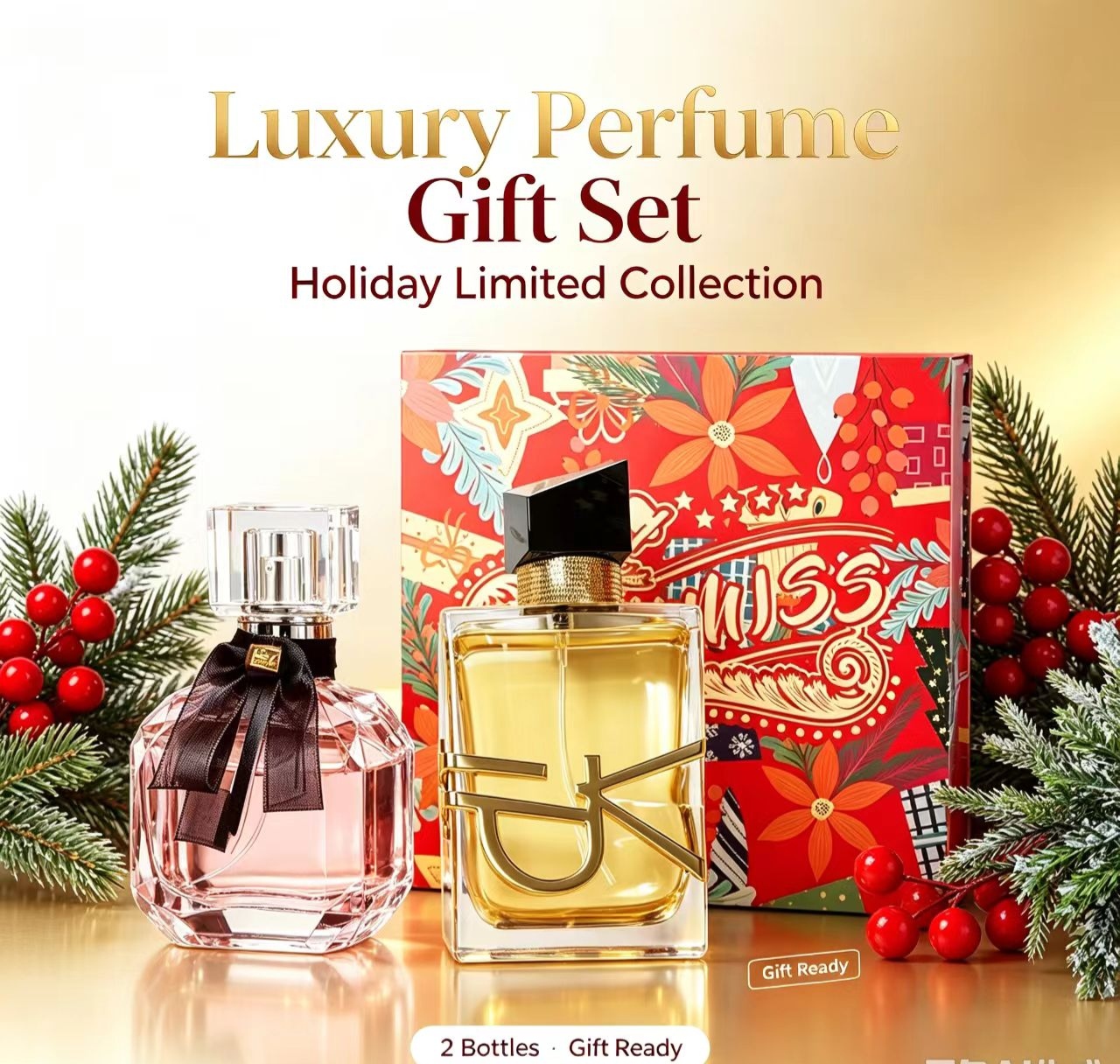 Luxury Gift Set - 高級感あふれる2本セットのフレグランスギフト。男性にも女性にも、長時間香りが持続します。クリスマス、誕生日、バレンタインデーのプレゼントに最適です。