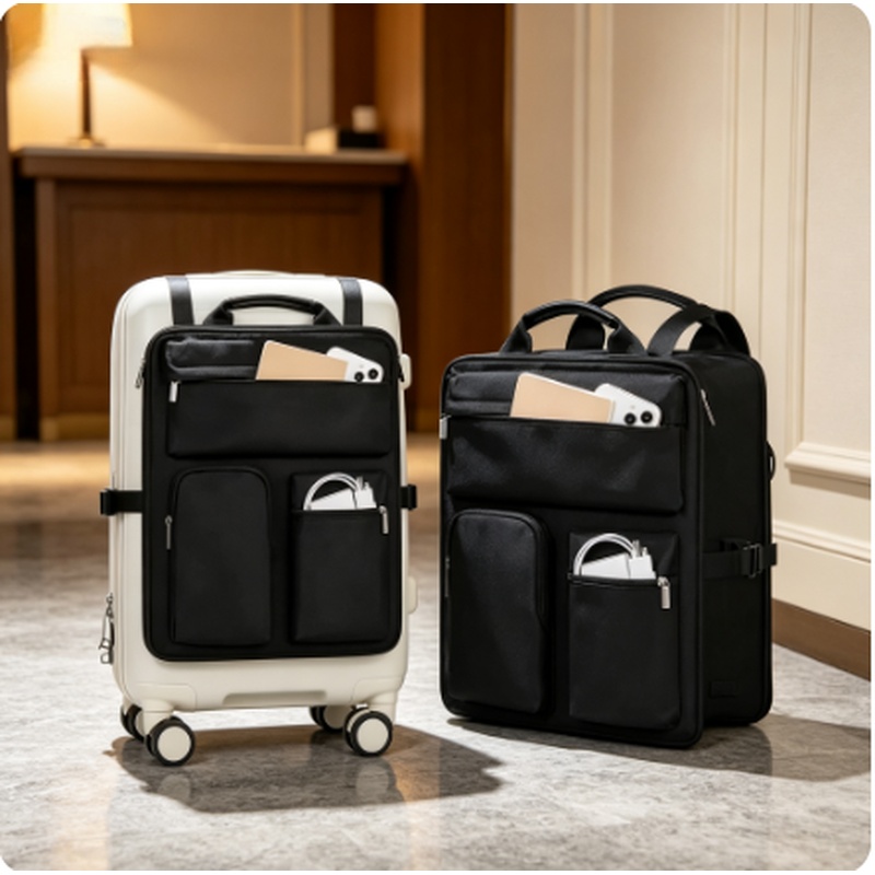 Travel Luggage Set - 多ポケットラゲージオーガナイザーバッグ、耐衝撃性ナイロン製スーツケース収納ポーチ、調節可能なストラップ付き