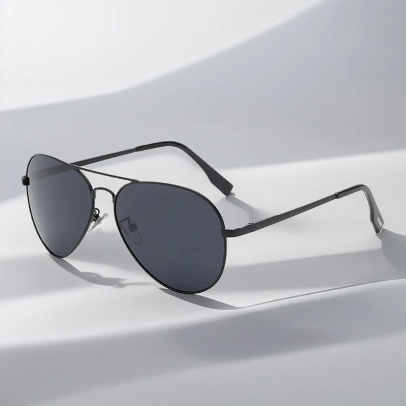 Sunglasses Uv400 - クラシックビッグパイロットサングラス メンズラグジュアリーメタルブラックアビエーションサングラス 男性用ファッションドライビングバケーションシェード UV400