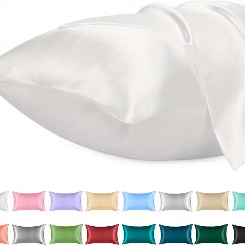 Silk Pillowcase - 1枚入りサテン枕カバー、髪に優しいシルクのような肌触り、滑らかで柔らかい枕カバー、彼女や彼への贈り物