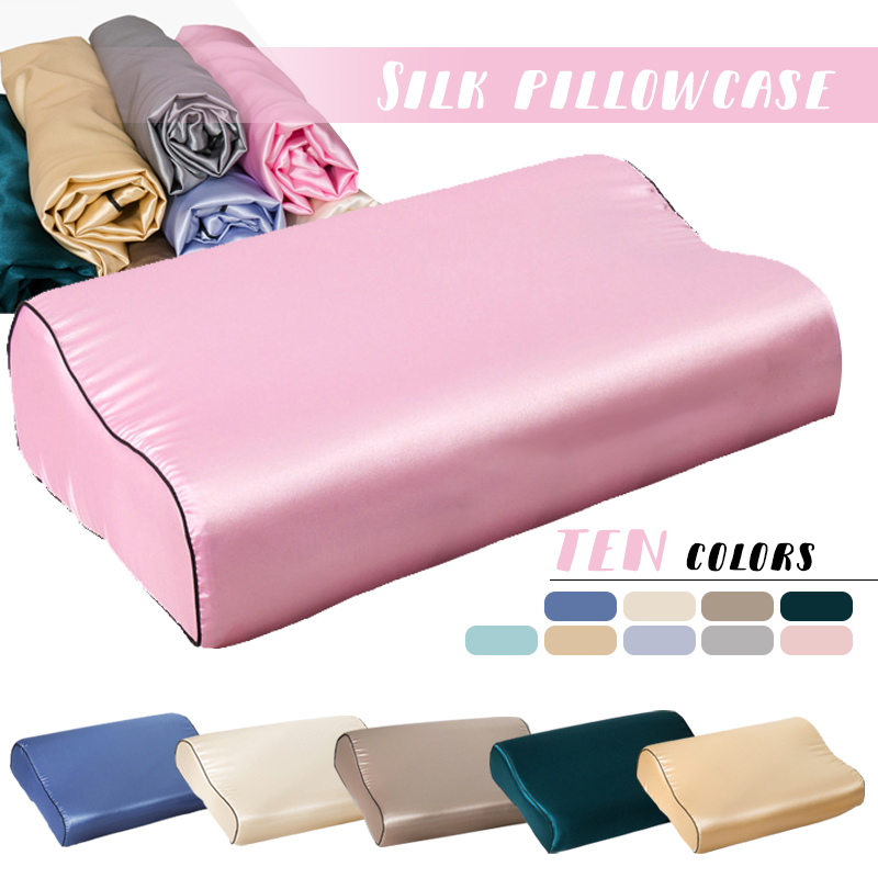 Silk Pillowcase - 模造シルクサテンラテックス枕カバー、髪と肌に優しい、肌に優しいサテンメモリーフォーム睡眠枕カバー 30x50cm/40x60cm
