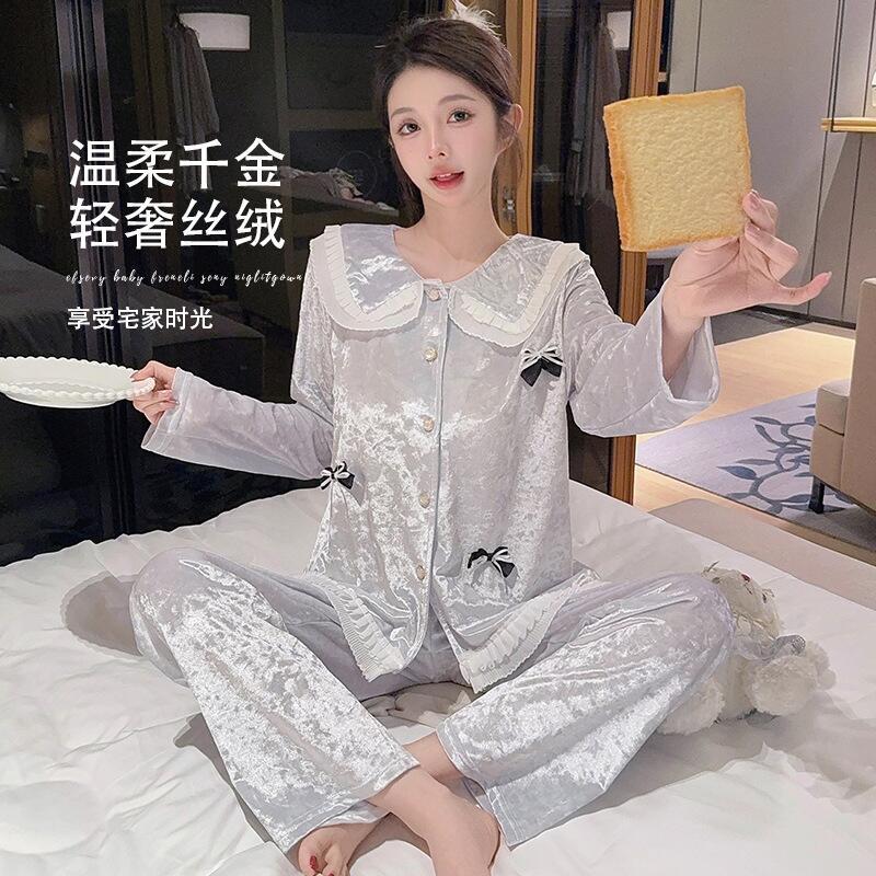 Luxury Gift Set - ホットな新作レディース肌に優しい快適なパジャマ2025キュートなドールカラー秋冬高級ファッションホームファニッシングセットギフト