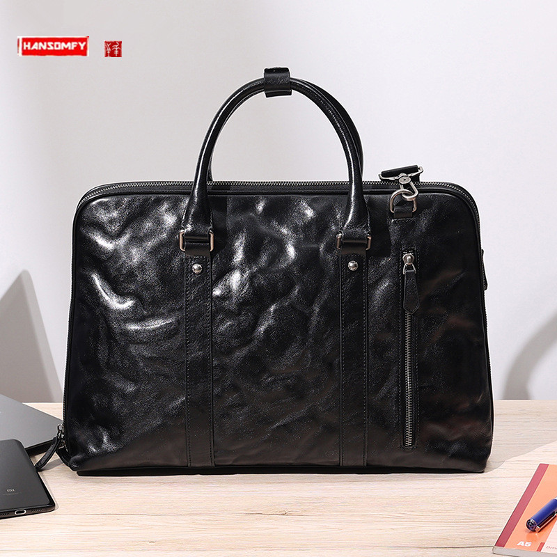 2025年新作 本革 メンズ ハンドバッグ 牛革 ブリーフケ - Leather Briefcase のレビューと価格