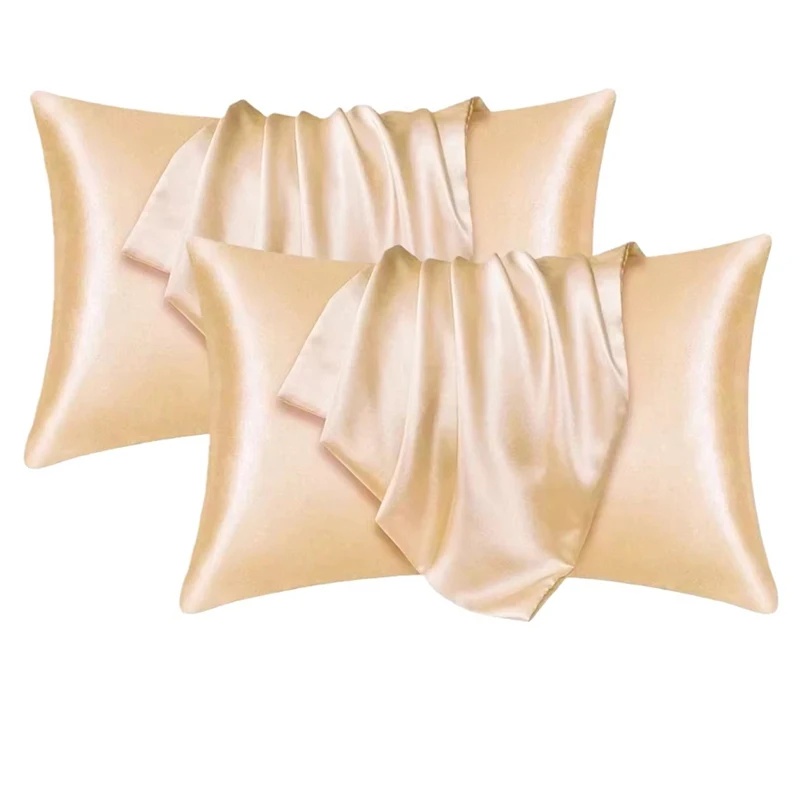 1/2枚入り サテンシルク枕カバー 髪と肌に優しい コーラル - Silk Pillowcase のレビューと価格
