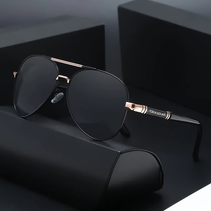 1/2個入り レトロ調偏光サングラス メンズ メタルフレーム - Designer Sunglasses のレビューと価格