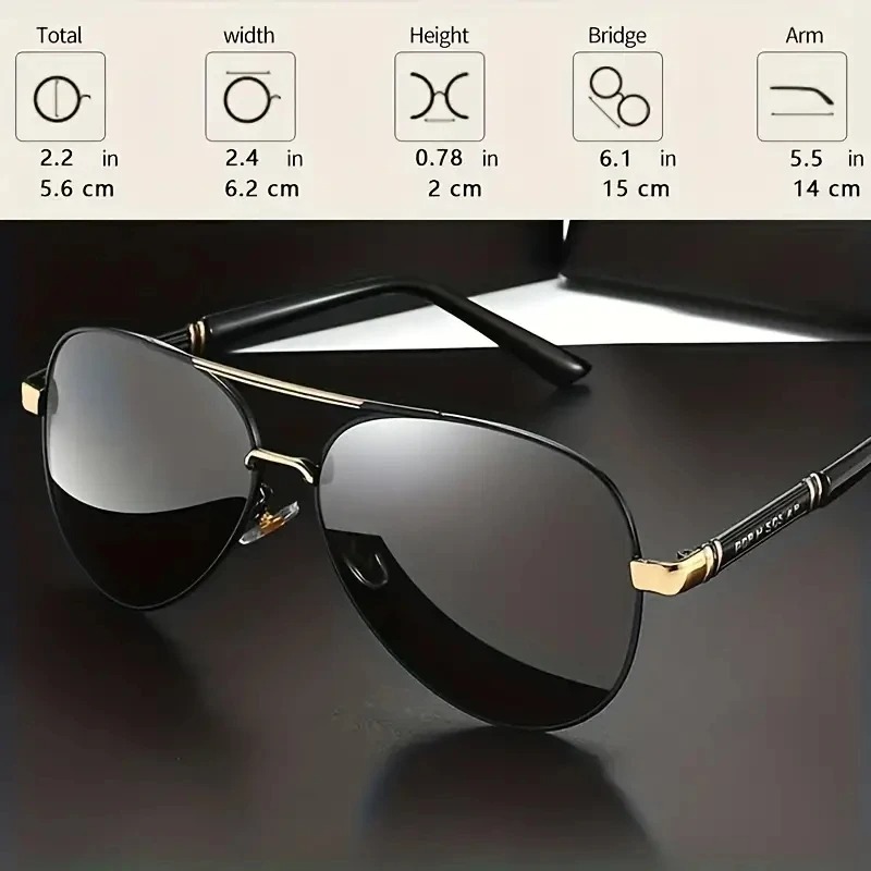 1/2個入り レトロ調偏光サングラス メンズ メタルフレーム - Designer Sunglasses のレビューと価格