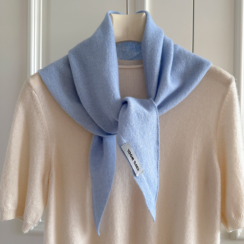 ニットスカーフ女性 100% ウール冬暖かいスカーフ明るいソ - Cashmere Scarf のレビューと価格