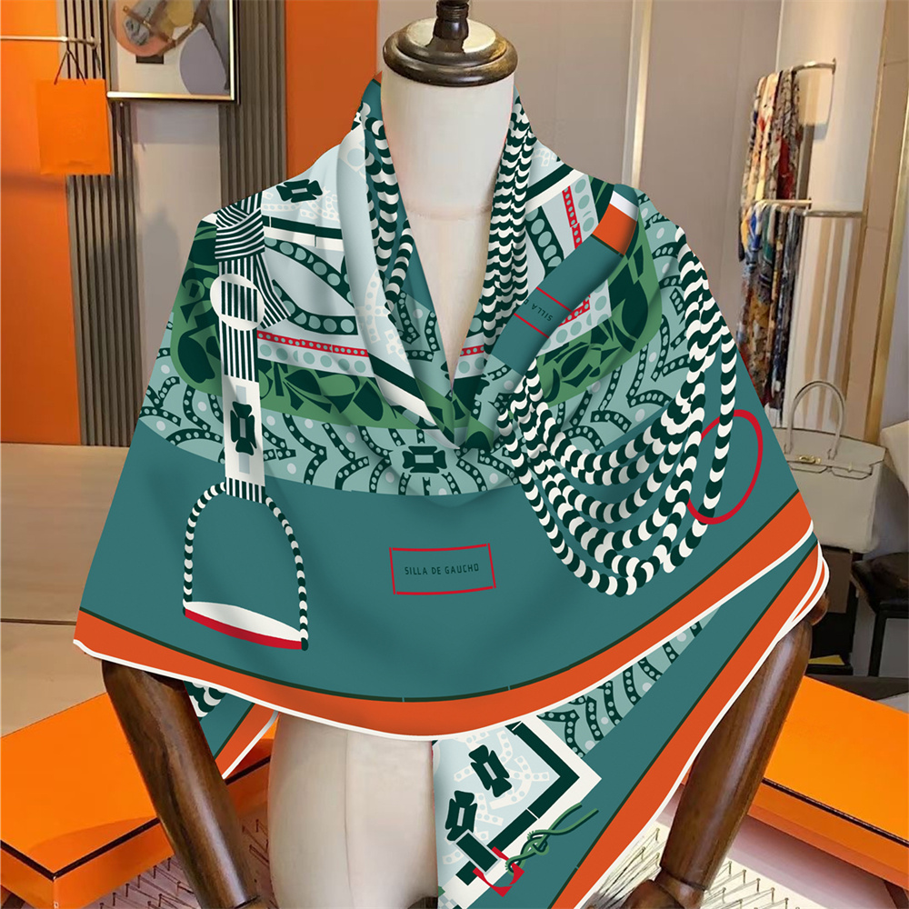 シルクカシミヤスカーフ女性手動手巻きショール馬サドルスクエア - Cashmere Scarf のレビューと価格