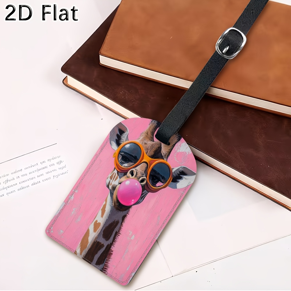 かわいいキリンの荷物タグ、メガネとバブルガムのプリント入り旅 - Travel Luggage Set のレビューと価格
