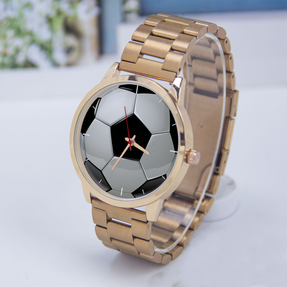 サッカー フットボール デザイン ファン シルバー メンズ腕 - Gold Plated Jewelry のレビューと価格