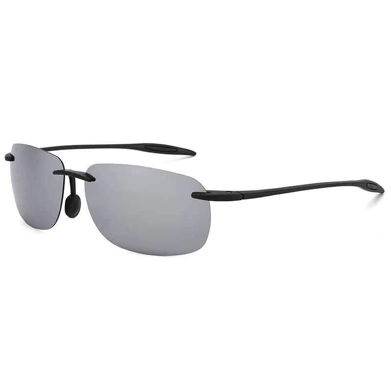 新製品TR90偏光サングラス 男女兼用 フレームレス ドライ - Sunglasses Uv400 のレビューと価格
