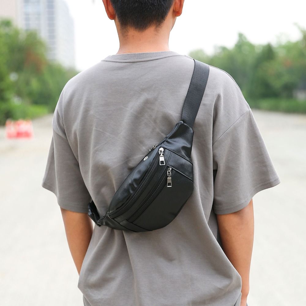 多機能クロスボディキャッシュウォレットアウトドアビジネススポ - Leather Wallet Men のレビューと価格