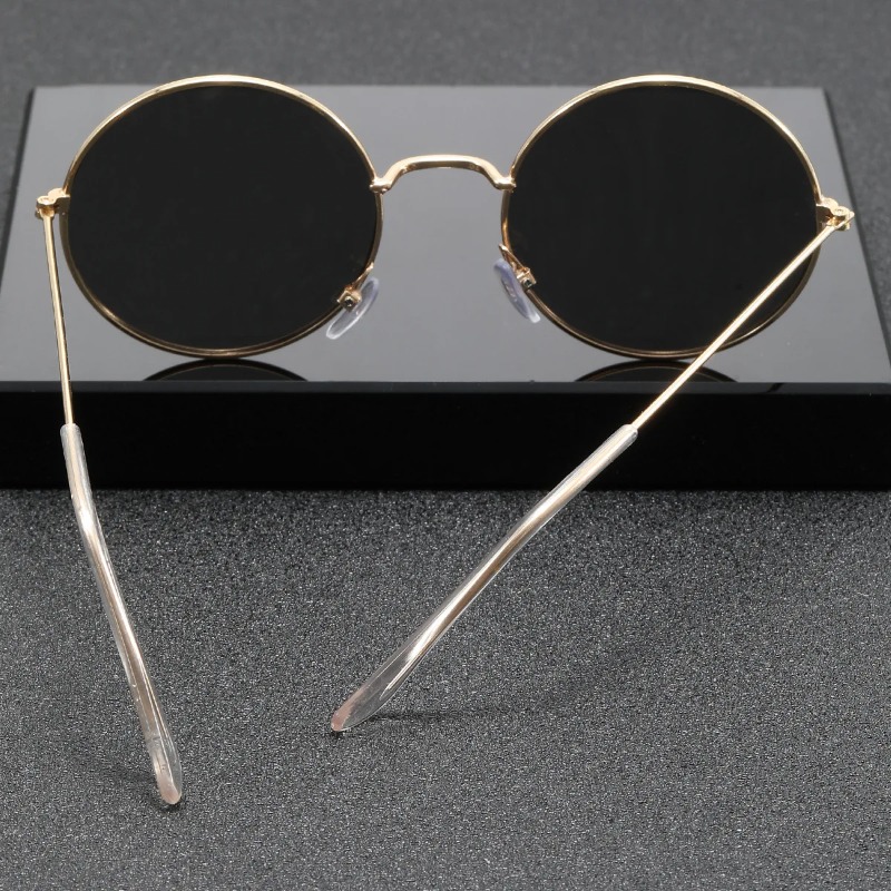 レトロ男性パンクスタイルサングラスカラフルなラウンドメタルフ - Sunglasses Uv400 のレビューと価格