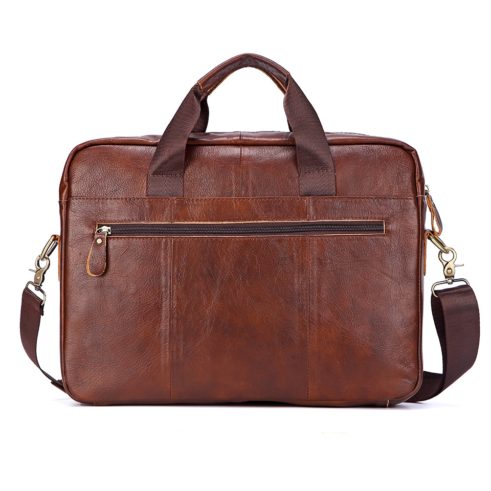 メンズ本革のハンドバッグカジュアル革のラップトップバッグ男性 - Leather Briefcase のレビューと価格