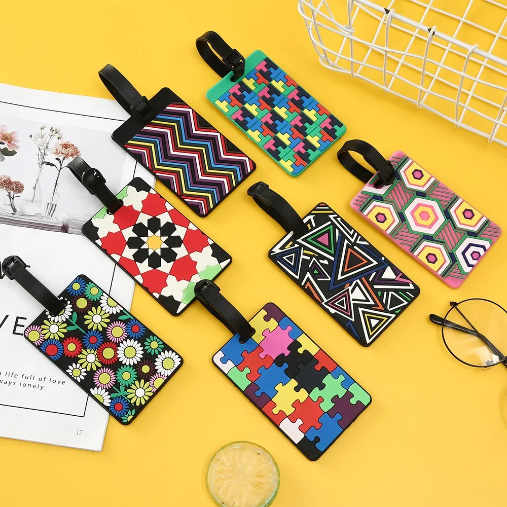 幾何学的な形のラゲッジタグ,スーツケースID,アドレスホルダ - Travel Luggage Set のレビューと価格