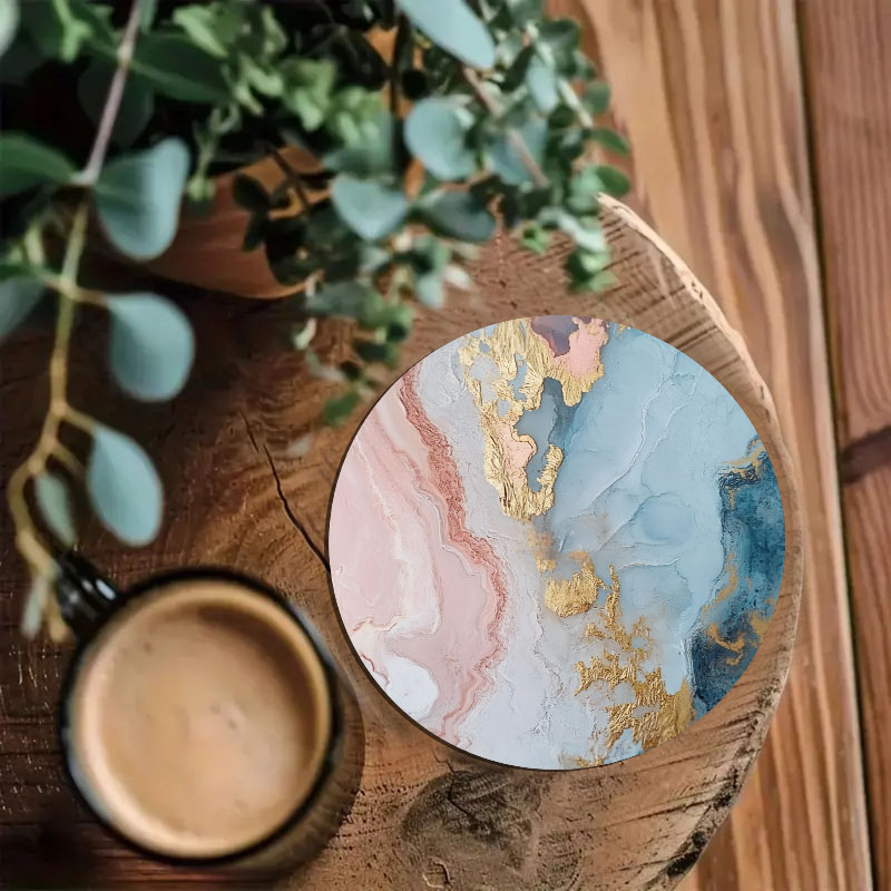 大理石模様のプリントコースター4枚、毎日の家族のパーティーの - Marble Coaster Set のレビューと価格