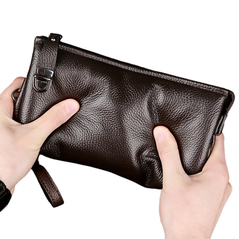 2025 ハンドバッグ男性本物の牛革韓国ロッククラッチ男性本 - Leather Wallet Men のレビューと価格