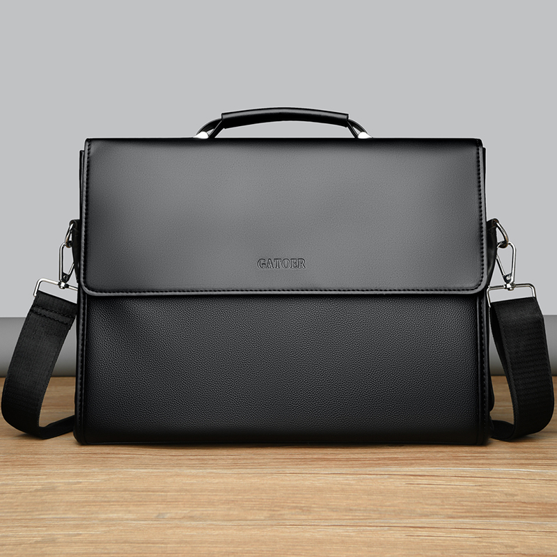 メンズビジネスカジュアルハンドバッグ、ショルダーバッグ、クロ - Leather Briefcase のレビューと価格