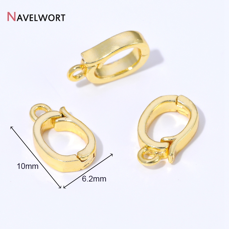 14K/18K金メッキ真鍮製ヒンジ付きネックレスエンハンサー - Gold Plated Jewelry のレビューと価格