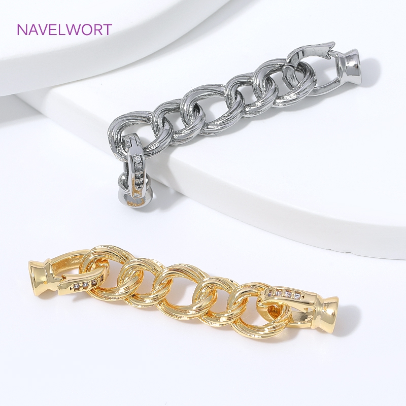 18K金メッキツイストロープジュエリークラスプ、ジルコンコネ - Gold Plated Jewelry のレビューと価格