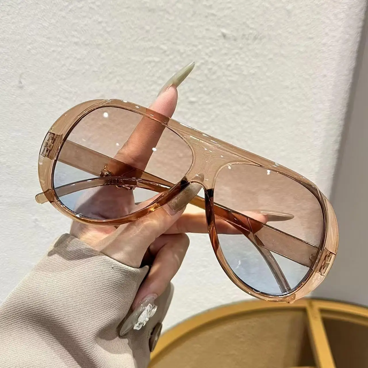 オーバーサイズサングラス レディース ファッション ラグジュ - Sunglasses Uv400 のレビューと価格