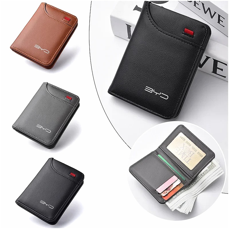 メンズ用レザー製財布、書類ホルダー、PUレザー製、スリムタイ - Leather Wallet Men のレビューと価格