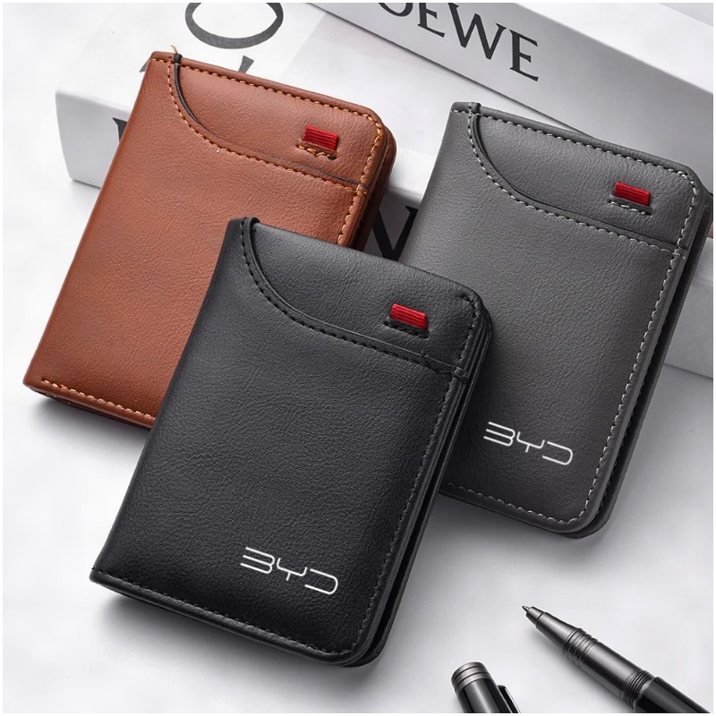 メンズ用レザー製財布、書類ホルダー、PUレザー製、スリムタイ - Leather Wallet Men のレビューと価格