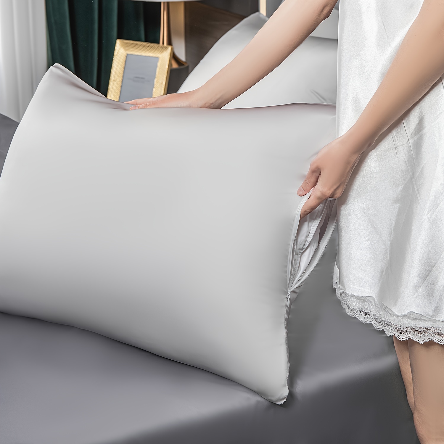マルベリーシルク枕カバー2枚セット クールなシルク枕カバー  - Silk Pillowcase のレビューと価格