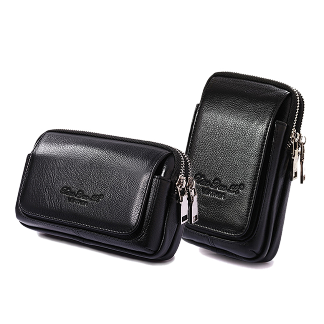 男性本革ウエストファニーパックベルトバッグ財布タバコ ID  - Leather Wallet Men のレビューと価格