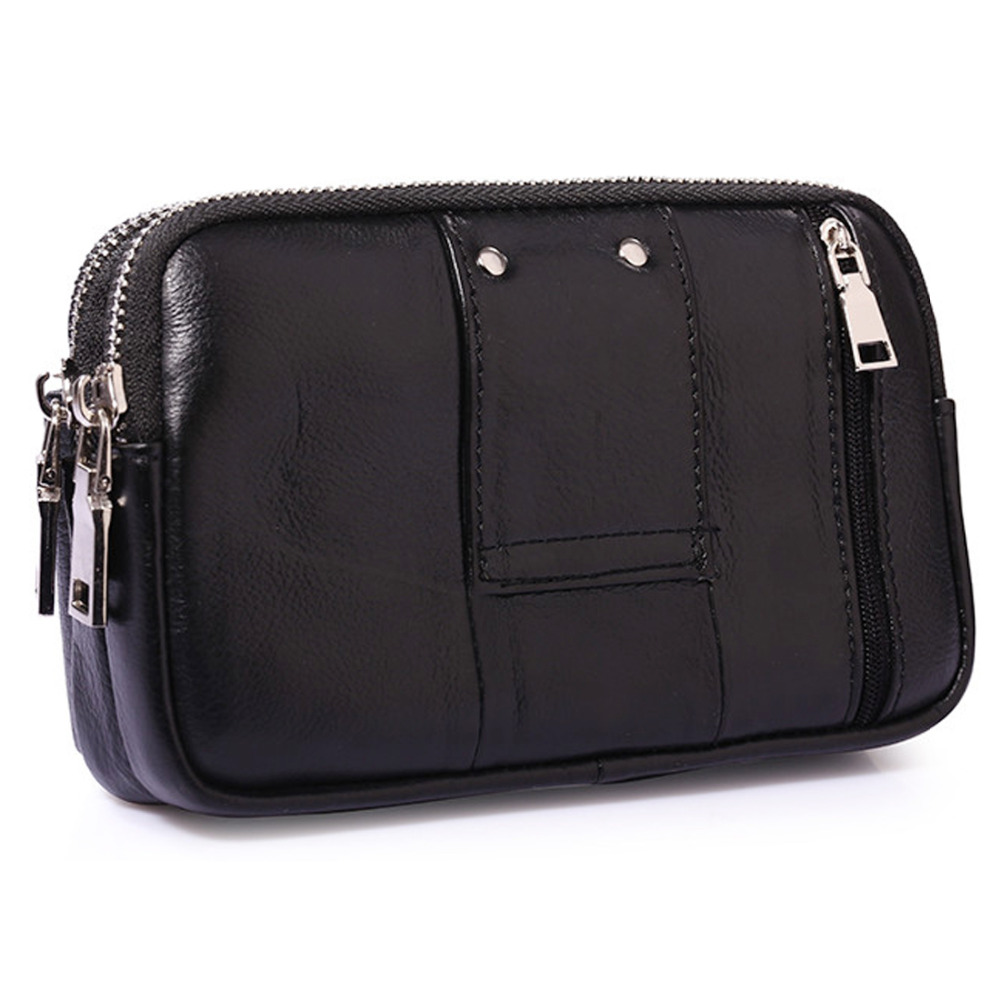 男性本革ウエストファニーパックベルトバッグ財布タバコ ID  - Leather Wallet Men のレビューと価格
