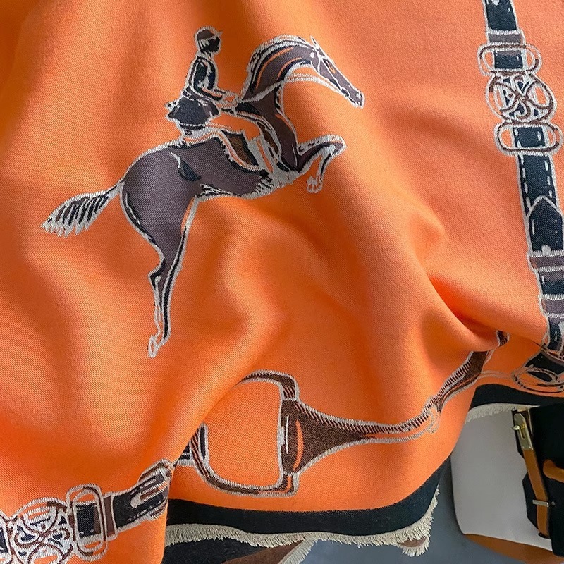 レトロライダー馬模造カシミヤスカーフユニセックス両面厚みのあ - Cashmere Scarf のレビューと価格