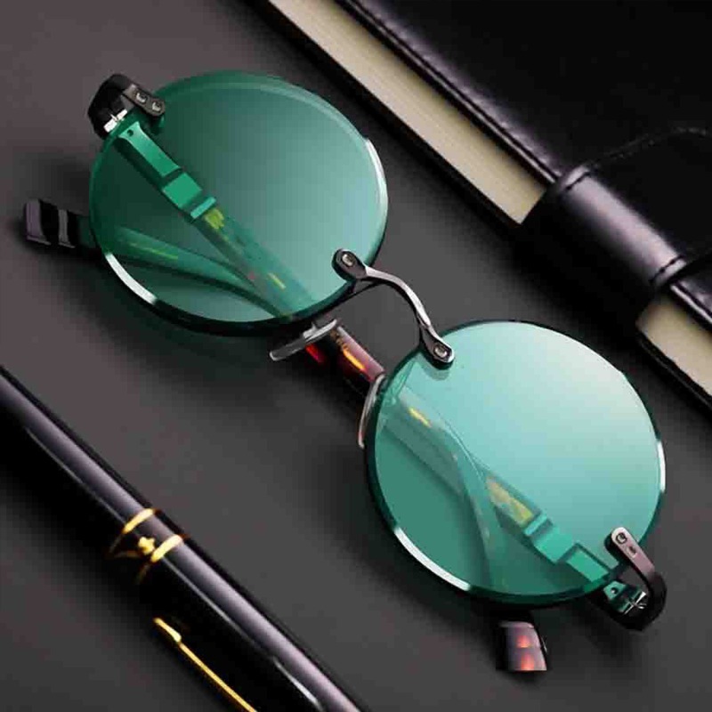 ファッションクラシックリムレスサングラス 男女兼用 ラウンド - Designer Sunglasses のレビューと価格