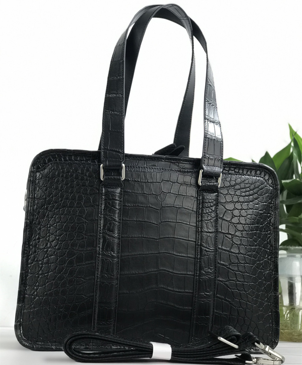 新しいクロコダイルレザーラップトップバッグ 本物のクロコダイ - Leather Briefcase のレビューと価格