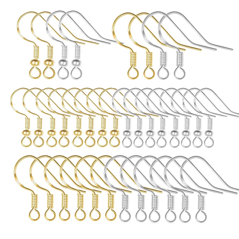 金メッキイヤリングフック 100個入り イヤーワイヤーバック - Gold Plated Jewelry のレビューと価格