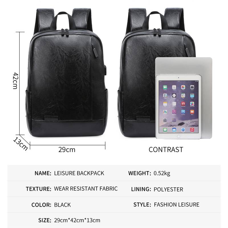 男性ファッショナブルなバックパック PU レザーサッチェルブ - Leather Briefcase のレビューと価格