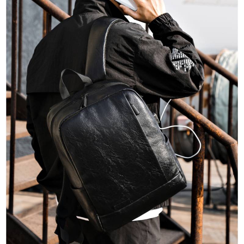 男性ファッショナブルなバックパック PU レザーサッチェルブ - Leather Briefcase のレビューと価格