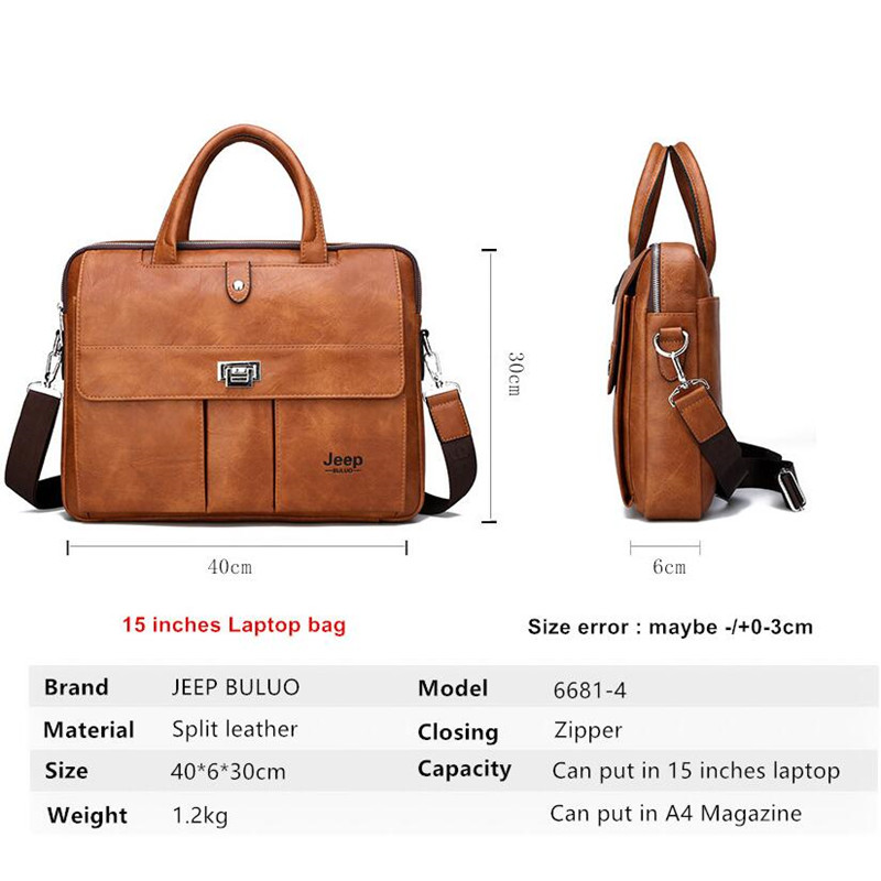 Jeep Buluo メンズ レザー ブリーフケース 14  - Leather Briefcase のレビューと価格