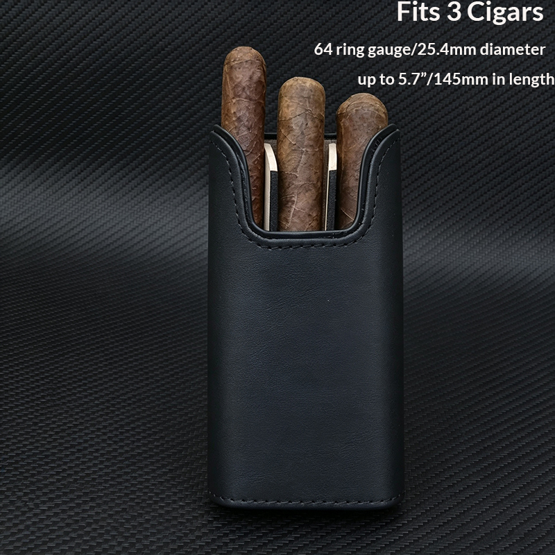大型シガーケース プレミアムPUレザーホルダー 64リング  - Premium Cigar Case のレビューと価格