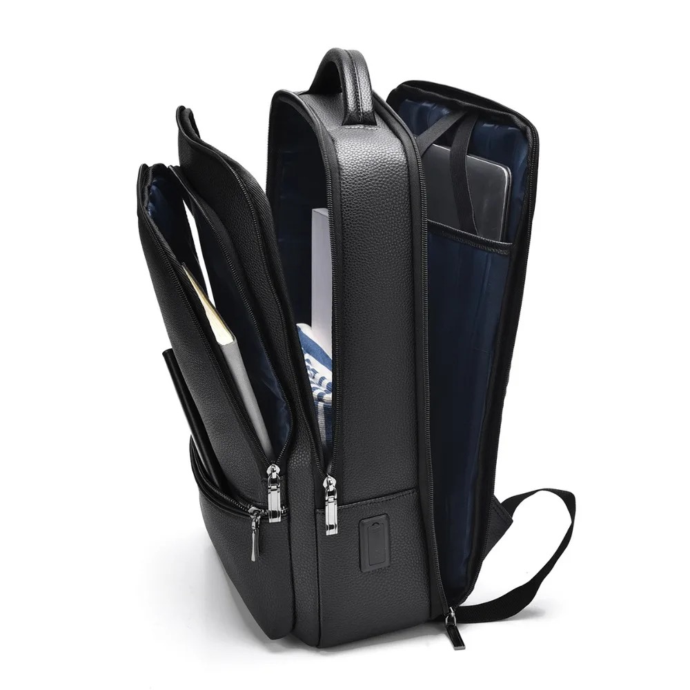 PUレザー メンズ バックパック USB充電 ファッション  - Leather Briefcase のレビューと価格