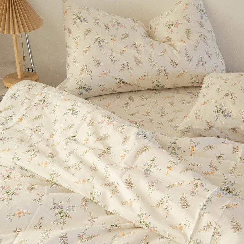 INS フレッシュパストラルフローラル寝具セット 女の子用  - Silk Pillowcase のレビューと価格