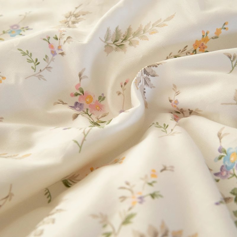INS フレッシュパストラルフローラル寝具セット 女の子用  - Silk Pillowcase のレビューと価格