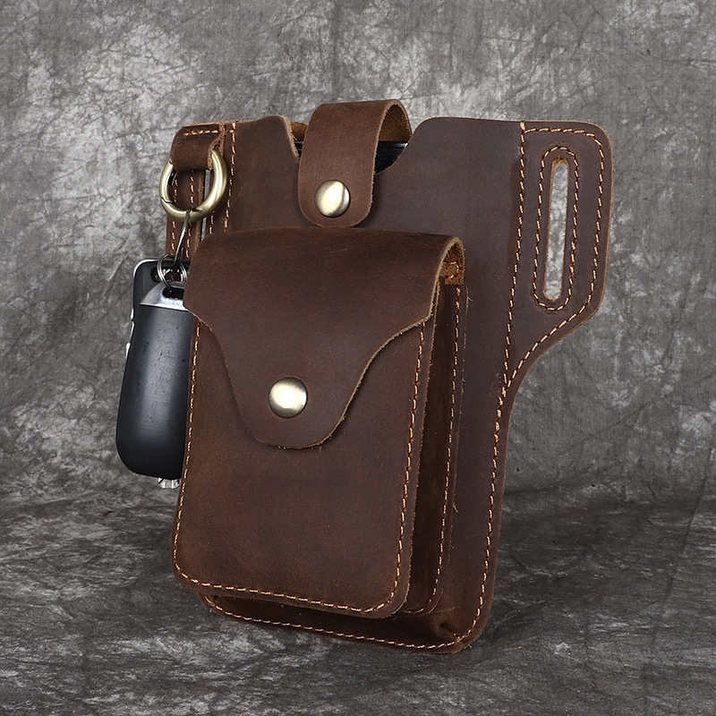 新型メンズレザー携帯電話用財布、トップレイヤー牛革製、アウト - Leather Wallet Men のレビューと価格