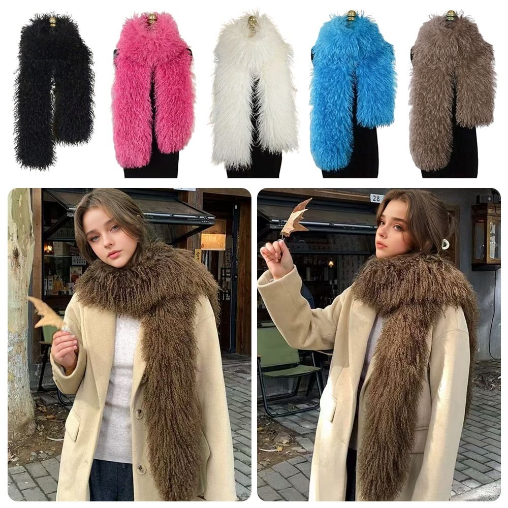 180CM 模造ウールスカーフ両面フルスキンフェイクシープフ - Cashmere Scarf のレビューと価格