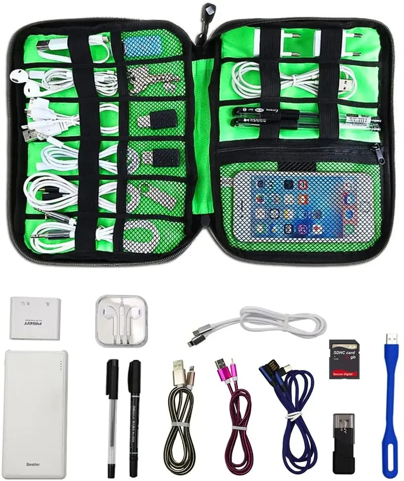 ケーブルオーガナイザー収納バッグシステムキットケース USB - Travel Luggage Set のレビューと価格