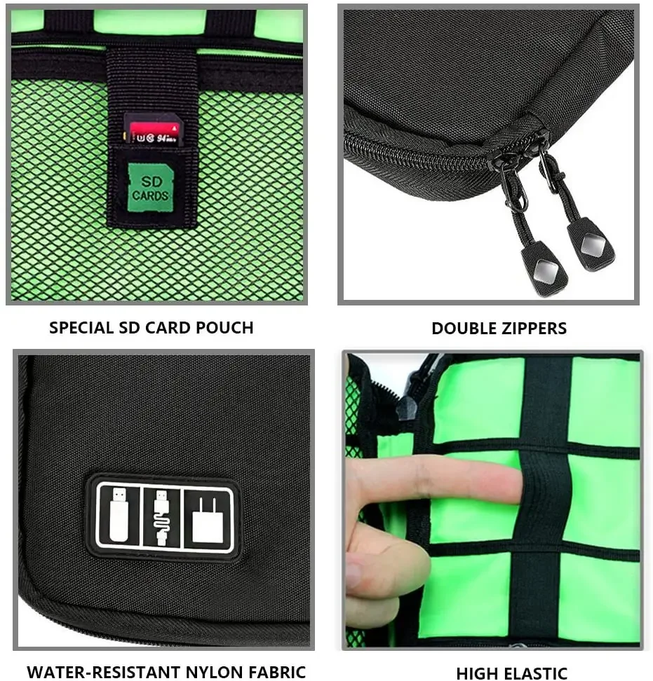 ケーブルオーガナイザー収納バッグシステムキットケース USB - Travel Luggage Set のレビューと価格