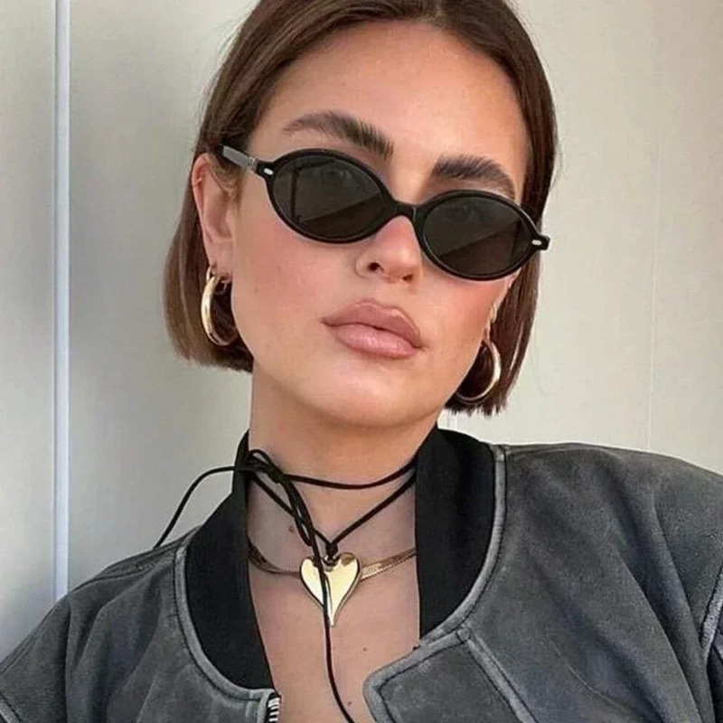 レトロな小型オーバルサングラス 男女兼用 リベット付き ファ - Sunglasses Uv400 のレビューと価格
