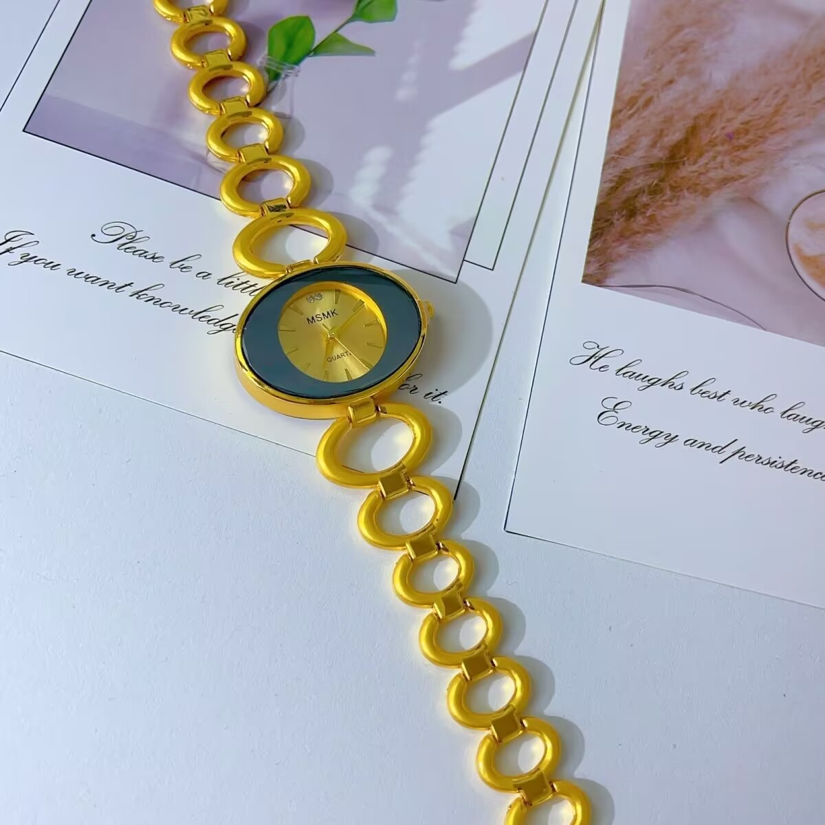 新しいアメリカン 24K ゴールドメッキ腕時計ウェディングパ - Gold Plated Jewelry のレビューと価格